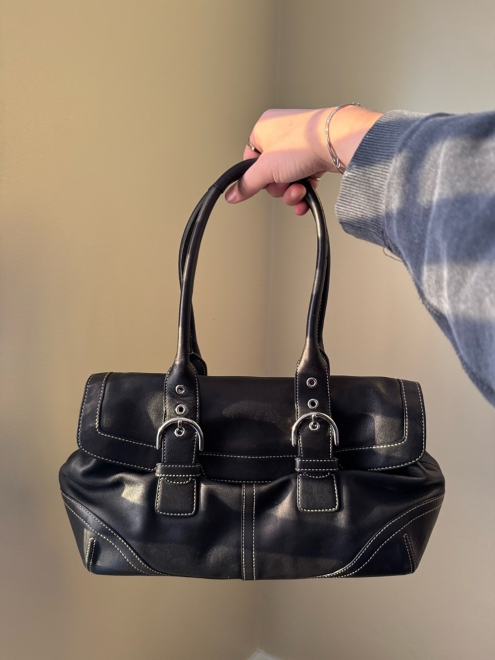 Coach Y2K Soho Hampton satchel in black leather